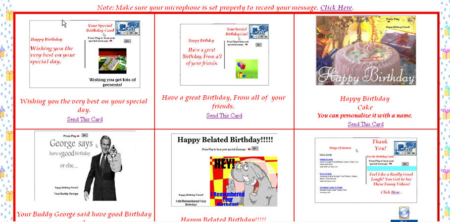 Screenshot for Birthday eCards with Your Personal Voice 1.0